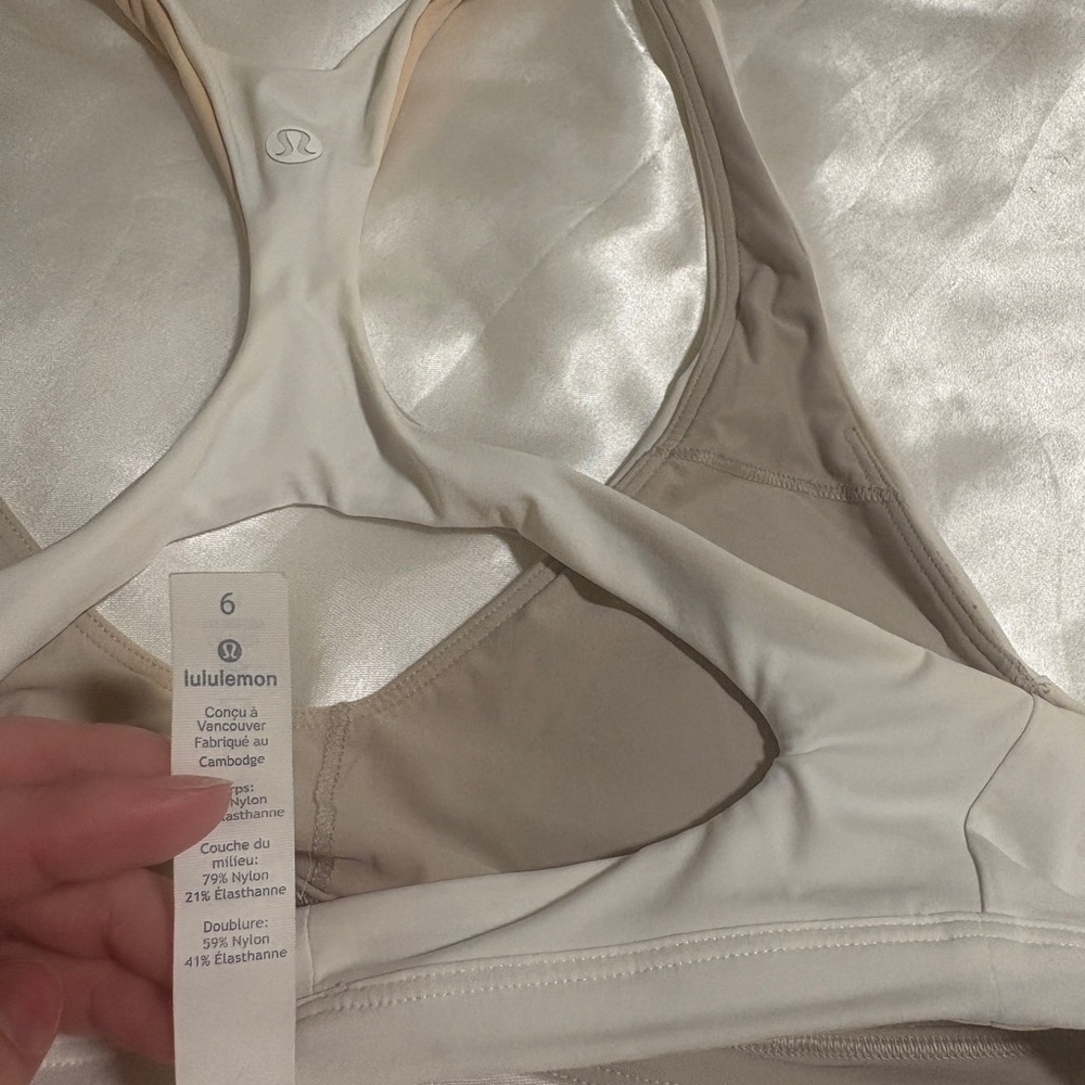 lululemon athletica Neutral Beige Racerback Sports Bra
